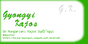 gyongyi kajos business card